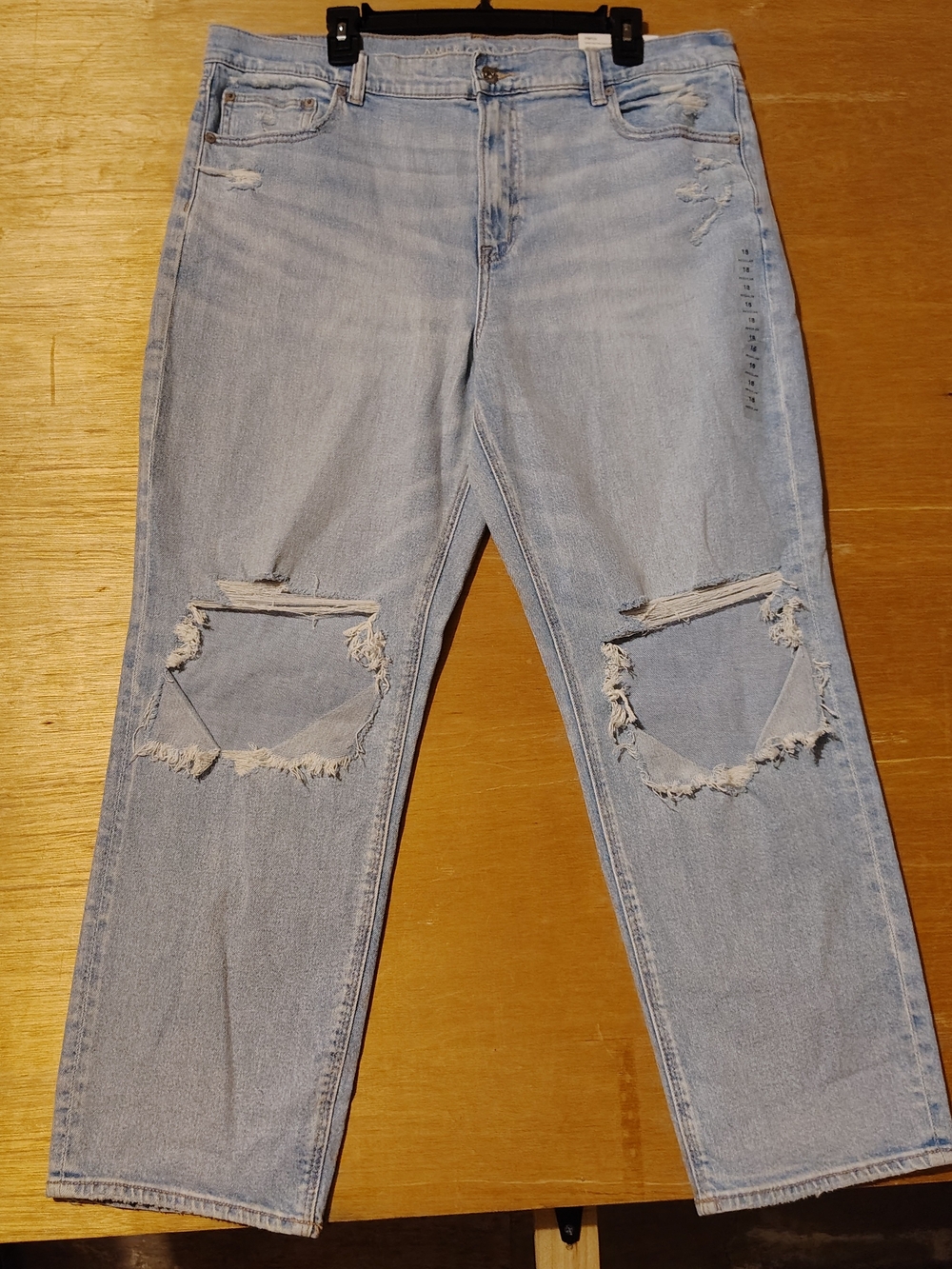 American Eagle Outfitters Light Blue Super High Rise Ankle Straight Size 18R NWT